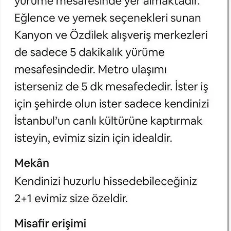 Northeasterly Flat Levent * Estambul